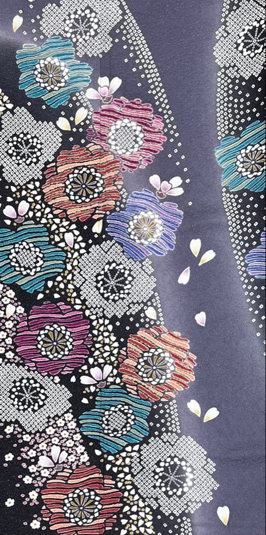 振り袖　フルセット　別誂長襦袢　成人式　金彩加工　銀通し　ますいわ屋扱い　597