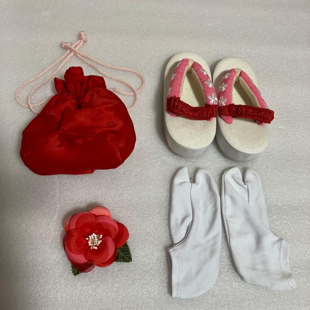 小町kid 七五三　三歳女の子着物　 被布　着物　草履　足袋　バッグ　髪飾