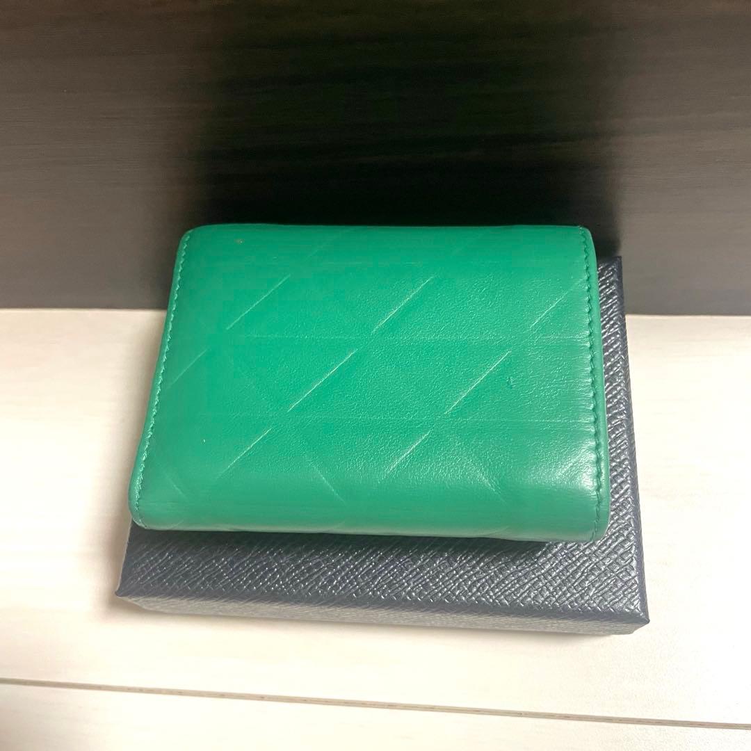 PRADA プラダ 三つ折り財布 ミニ財布 グリーン
