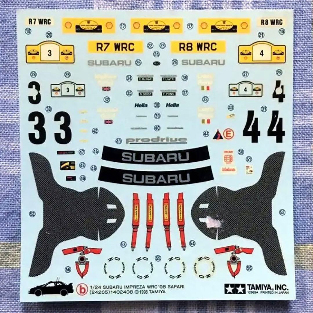 絶版 タミヤ 1/24 スバル・インプレッサ WRC 1998年 サファリ仕様