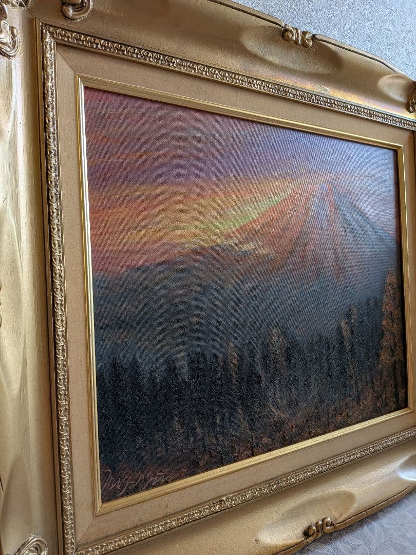 赤富士山 油絵
