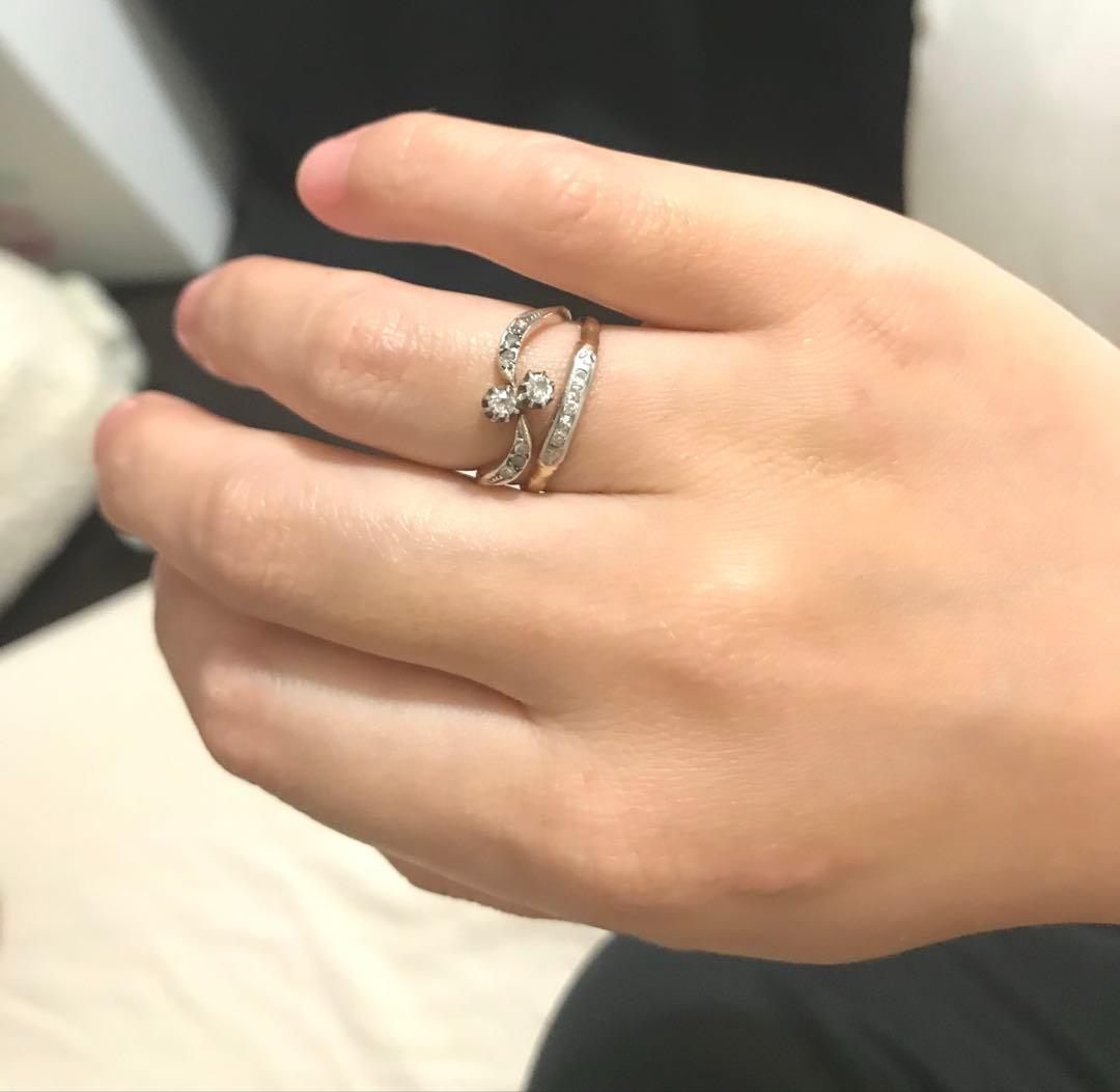 アンティーク　ヴィクトリアン　ダイヤモンドリング　10〜11号　1ct