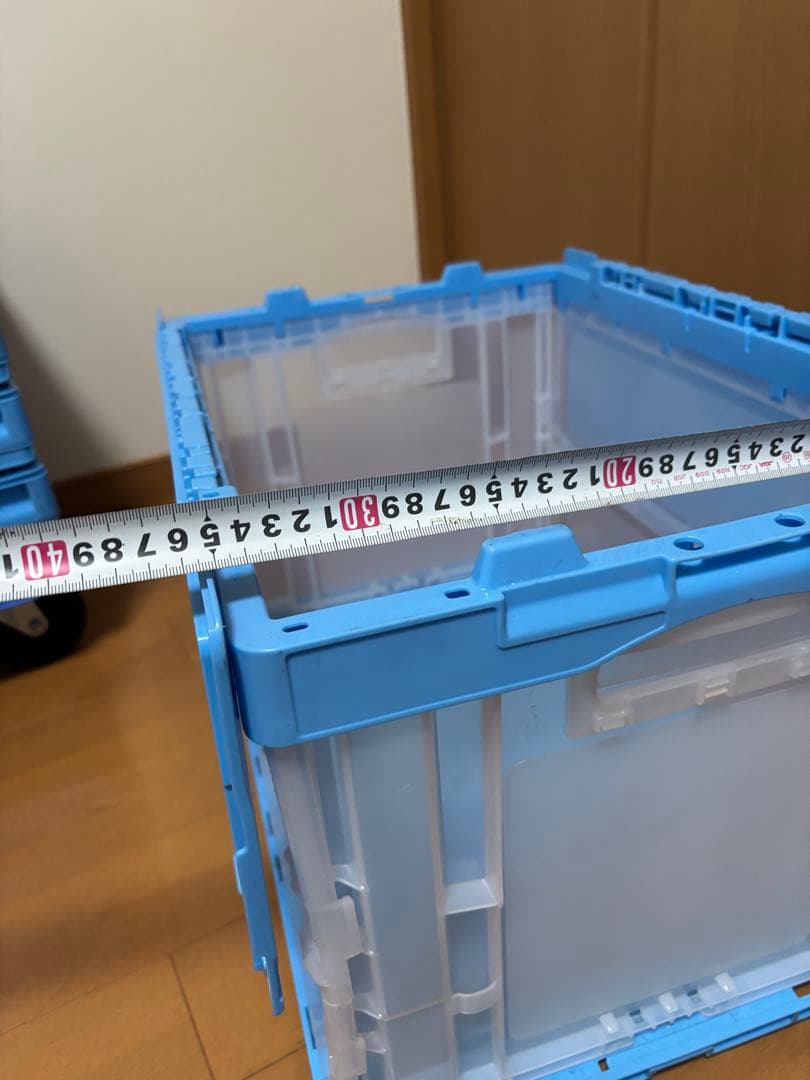 リス折りたたみコンテナ5箱、SANKO平台車1台セット