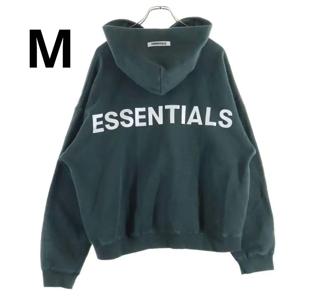 ESSENTIALS ブラック フード付きパーカー　М　（希少）