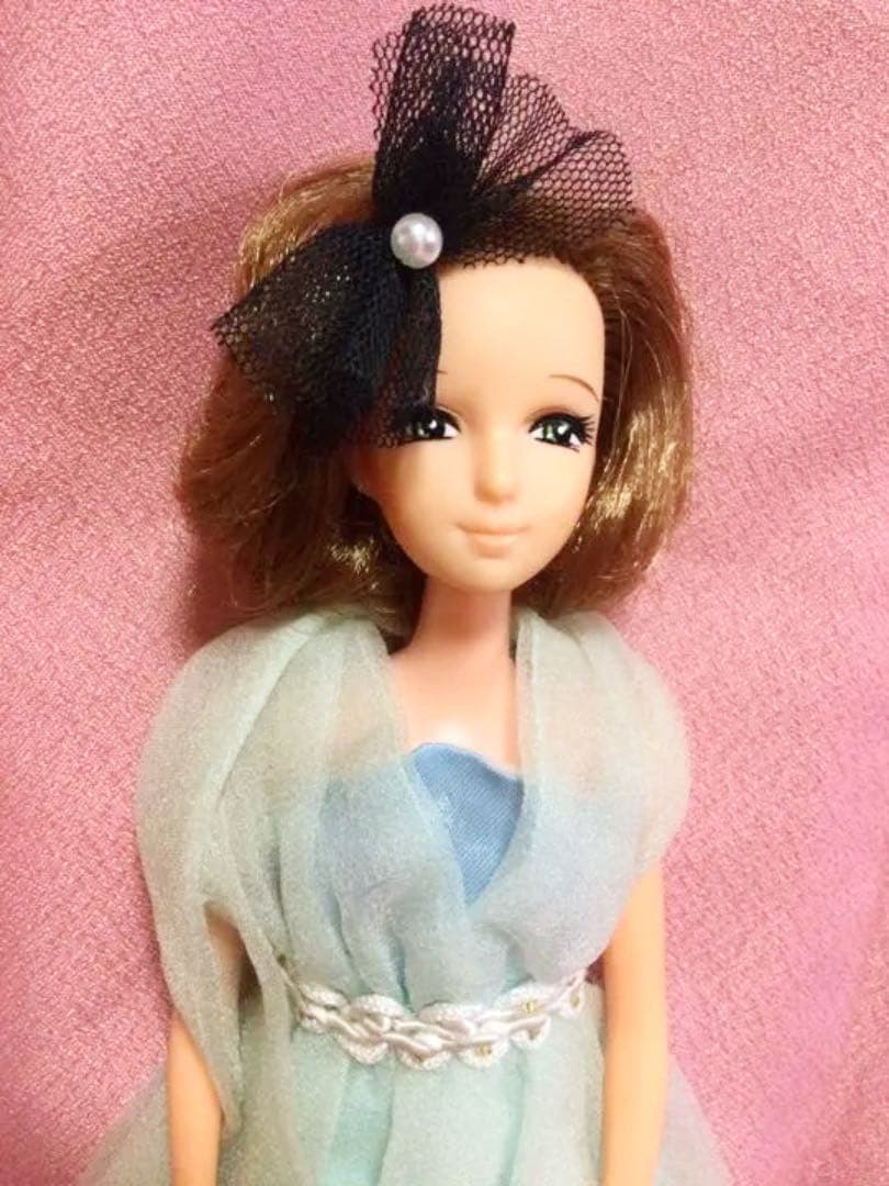 旧タカラ　初代リカちゃんママ　織江さん　アナ雪風ドレス　昭和レトロ