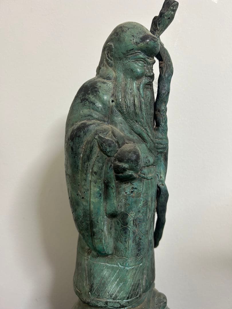 中国美術 時代物 青銅 古銅 中国仏像 唐物 古玩 古美術品 福寿像　仏教美術