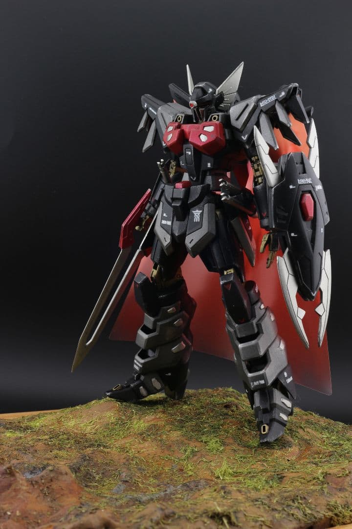 HGブラックナイトコードジヴァ　ストライクフリーダム　ジオラマ　塗装済み　完成品