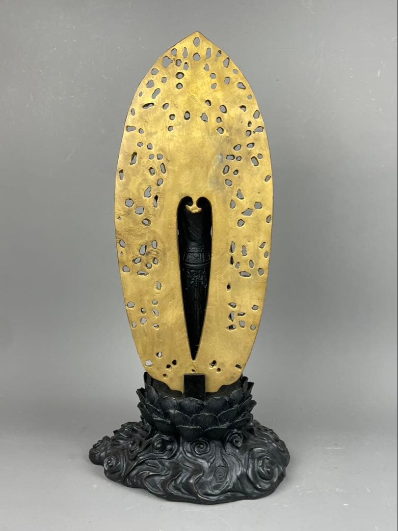 国宝写 薬師寺東院堂 聖観音菩薩立像 置物 彫刻 銅像 彫像 仏教美術