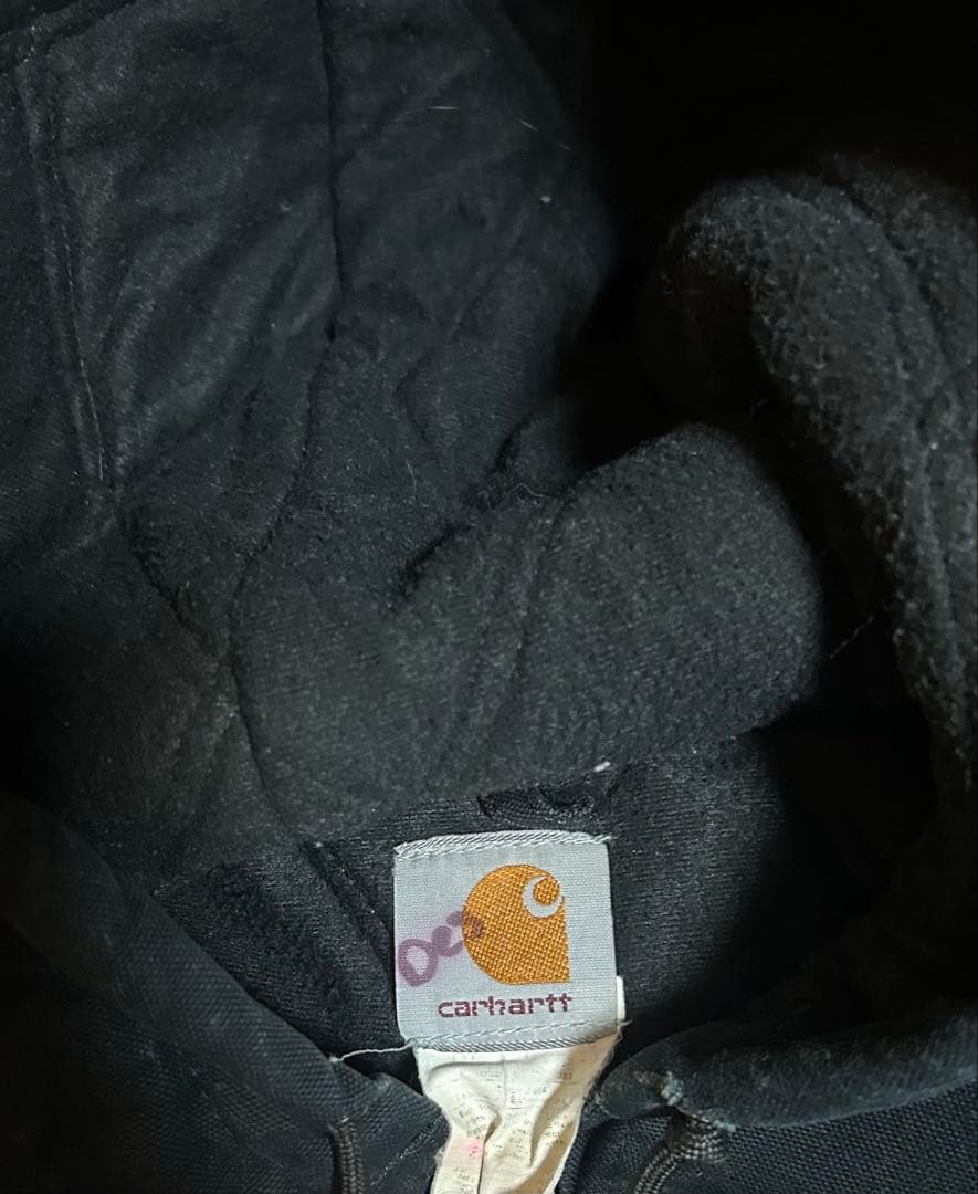 Carhartt ブラック フード付きジャケット カーハート
