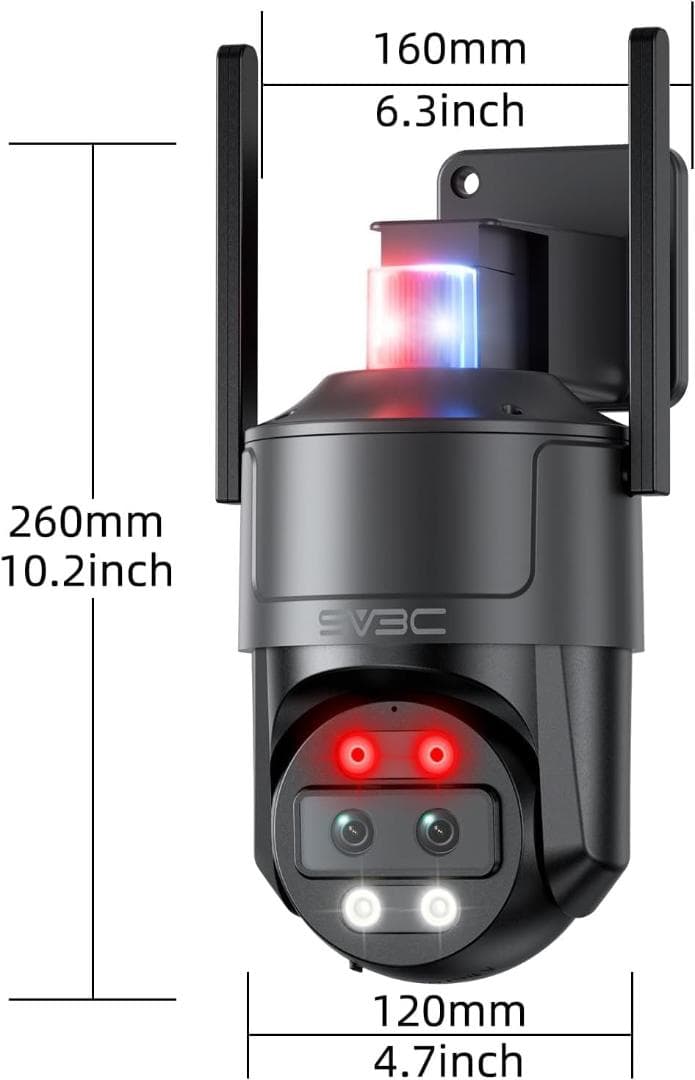 【新品未使用】 防犯カメラ 800万画素 4K 10倍ズーム IP66 自動追尾