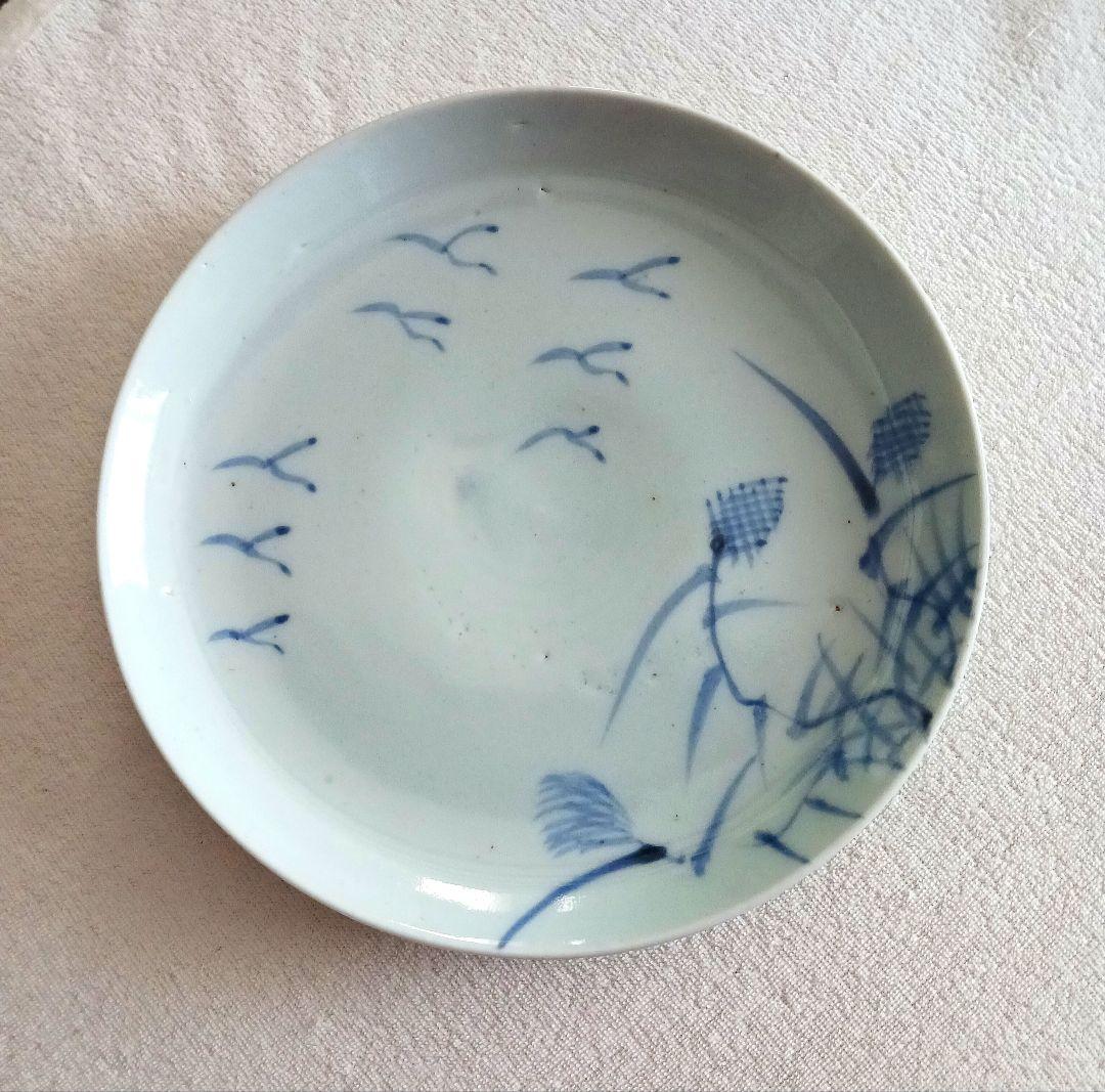 初期伊万里　飛鳥紋皿
