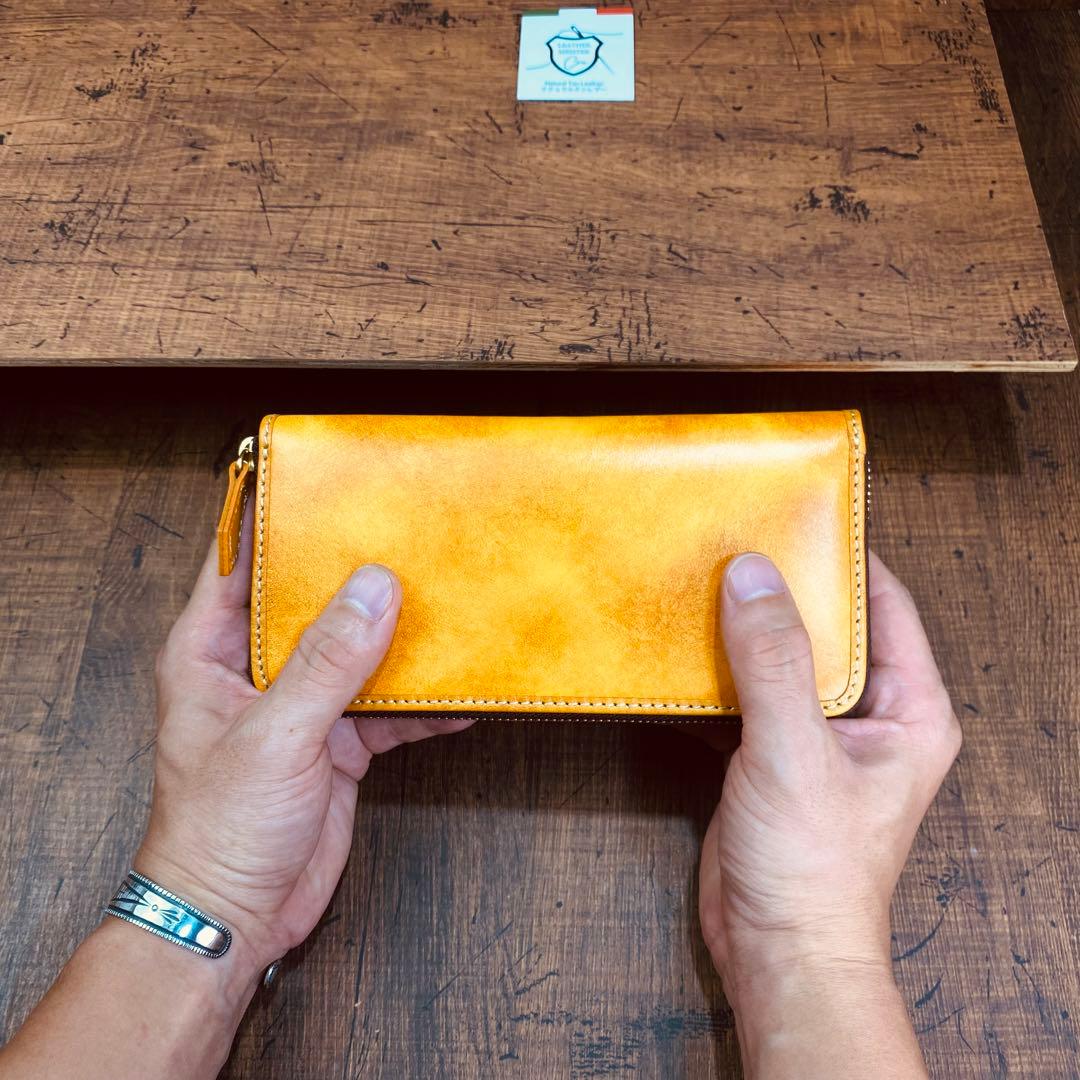 サドルレザー ラウンドファスナー メンズ財布 長財布 本革 YKK