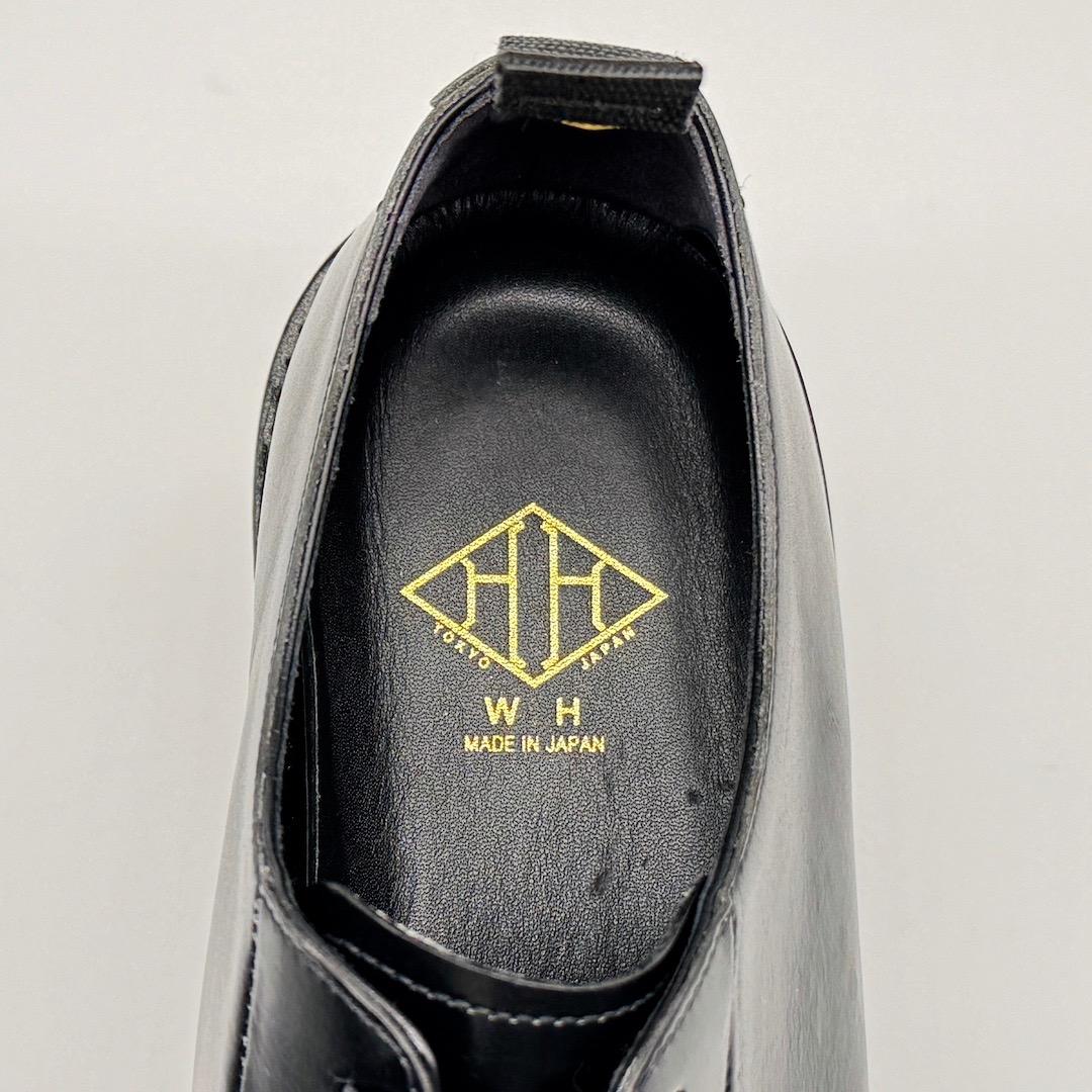 美品 WH ダブルエイチ WHS0010 ドレスシューズ 6 ブラック 革靴