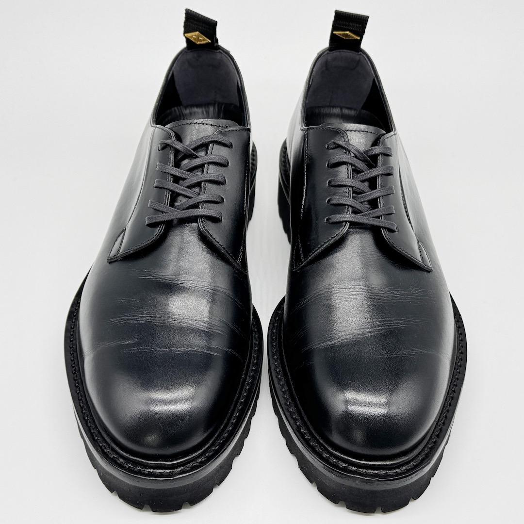 美品 WH ダブルエイチ WHS0010 ドレスシューズ 6 ブラック 革靴