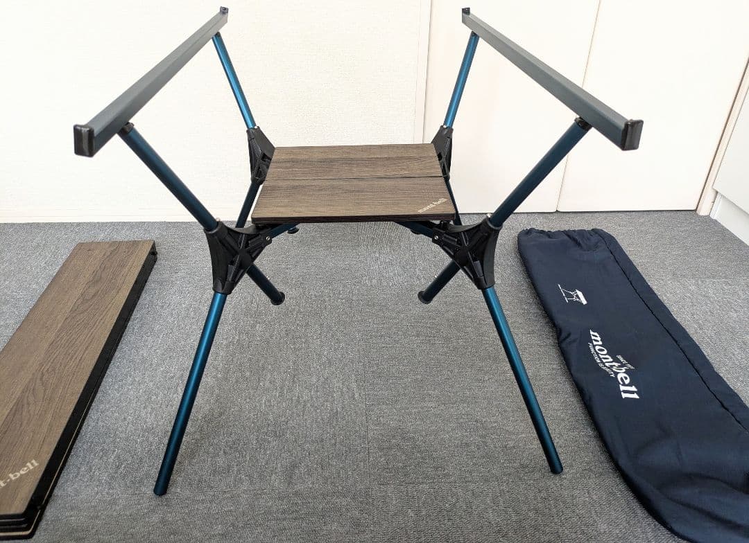 モンベル　マルチフォールディングテーブル　テーブルボード付き　オーク　（美中古）