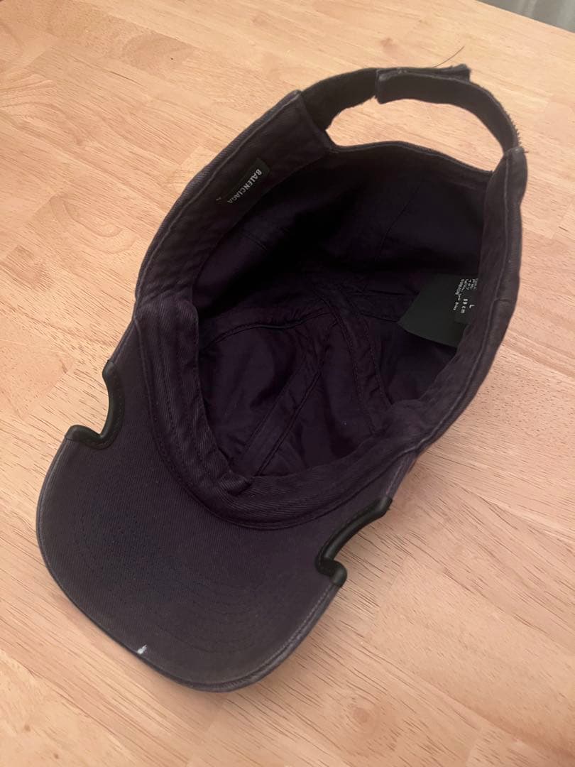 balenciaga ロゴ刺繍 キャップ L 黒