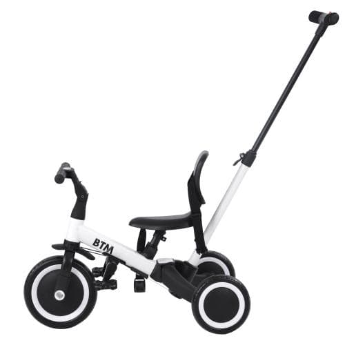 子供用三輪車 4in1 三輪車のりもの押し棒付き 自転車 おもちゃ ホワイト