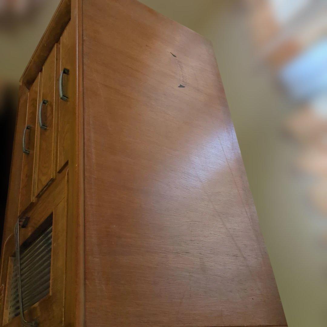 昭和　レトロ　タンス　箪笥　チェスト　引き出し　波板ガラス　ガラス戸