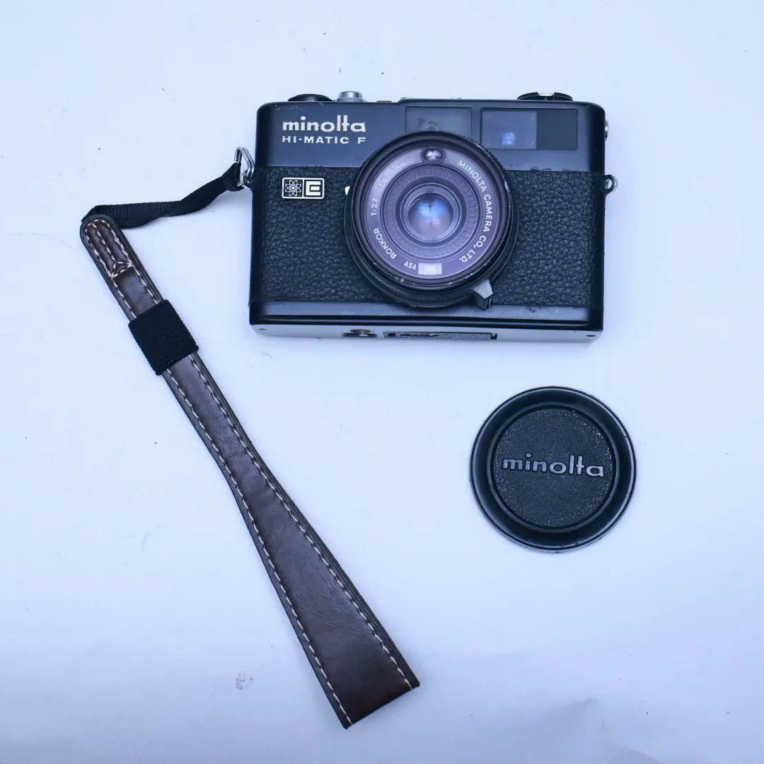 フィルムカメラ MINOLTA HI-MATIC F 電池付き 黑