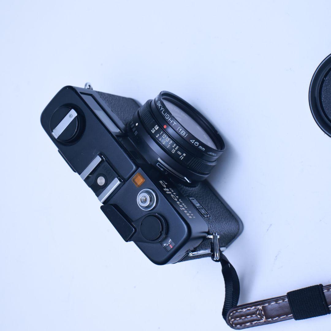 フィルムカメラ MINOLTA HI-MATIC F 電池付き 黑