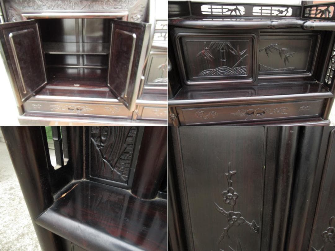 ■071201-055■飾り棚■茶棚■紫檀/黒檀■現状■