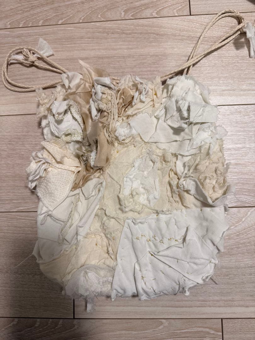 aratama ホワイト パッチワーク ショルダーバッグ