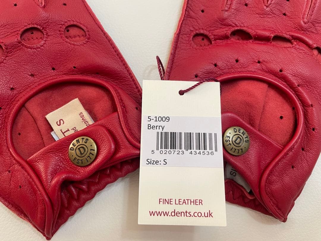 DENTS 新品羊革手袋 サイズS ベリー