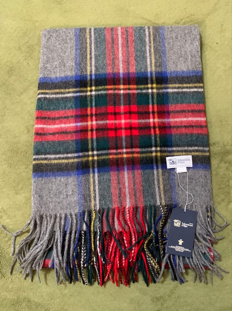 s*i様 ジョンストンズ大判　マフラー　スカーフ　グレースチュワートタータンチェ