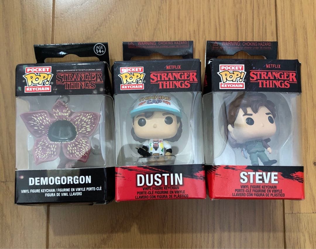 希少 ストレンジャーシングス FUNKO POP ダスティン キーチェーン
