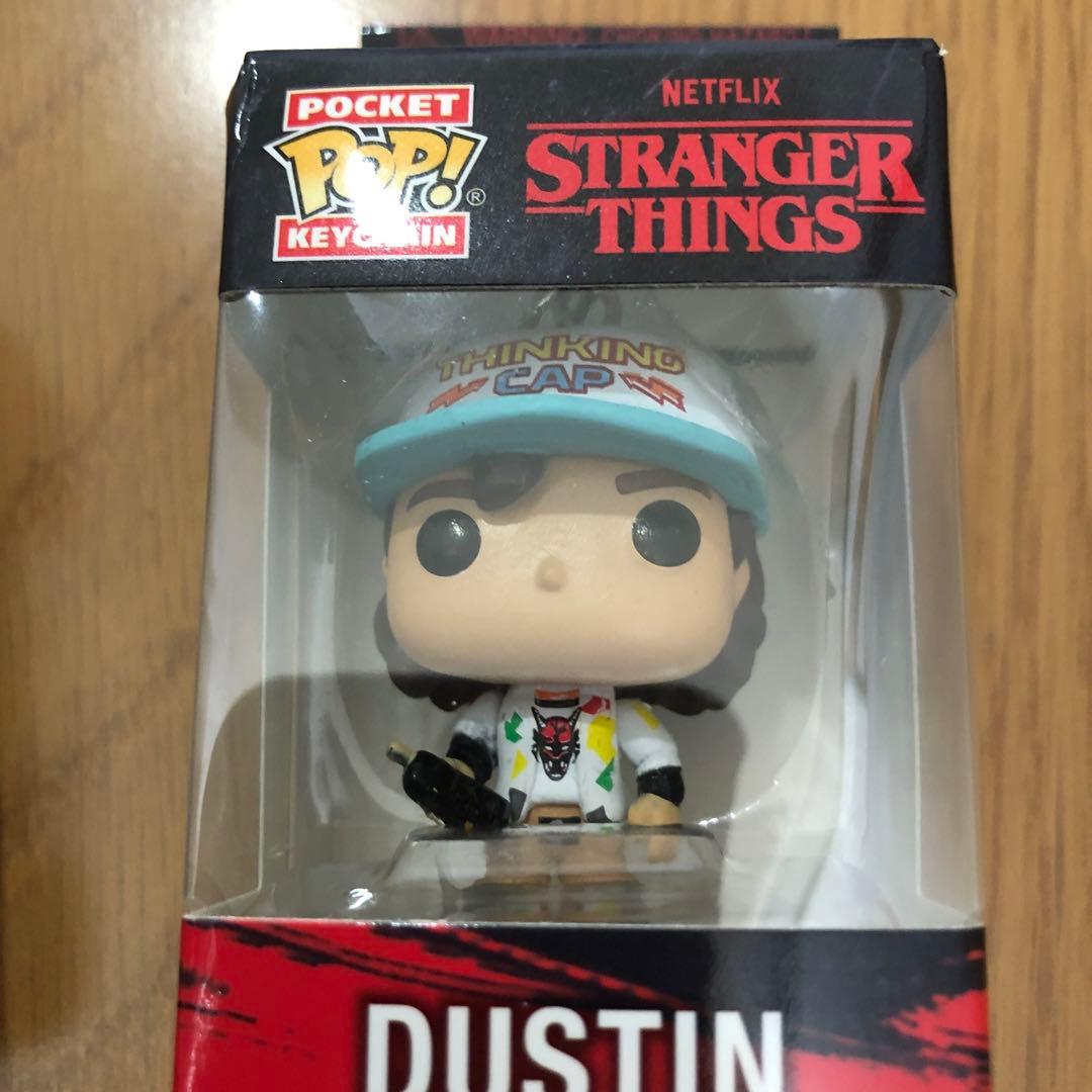希少 ストレンジャーシングス FUNKO POP ダスティン キーチェーン