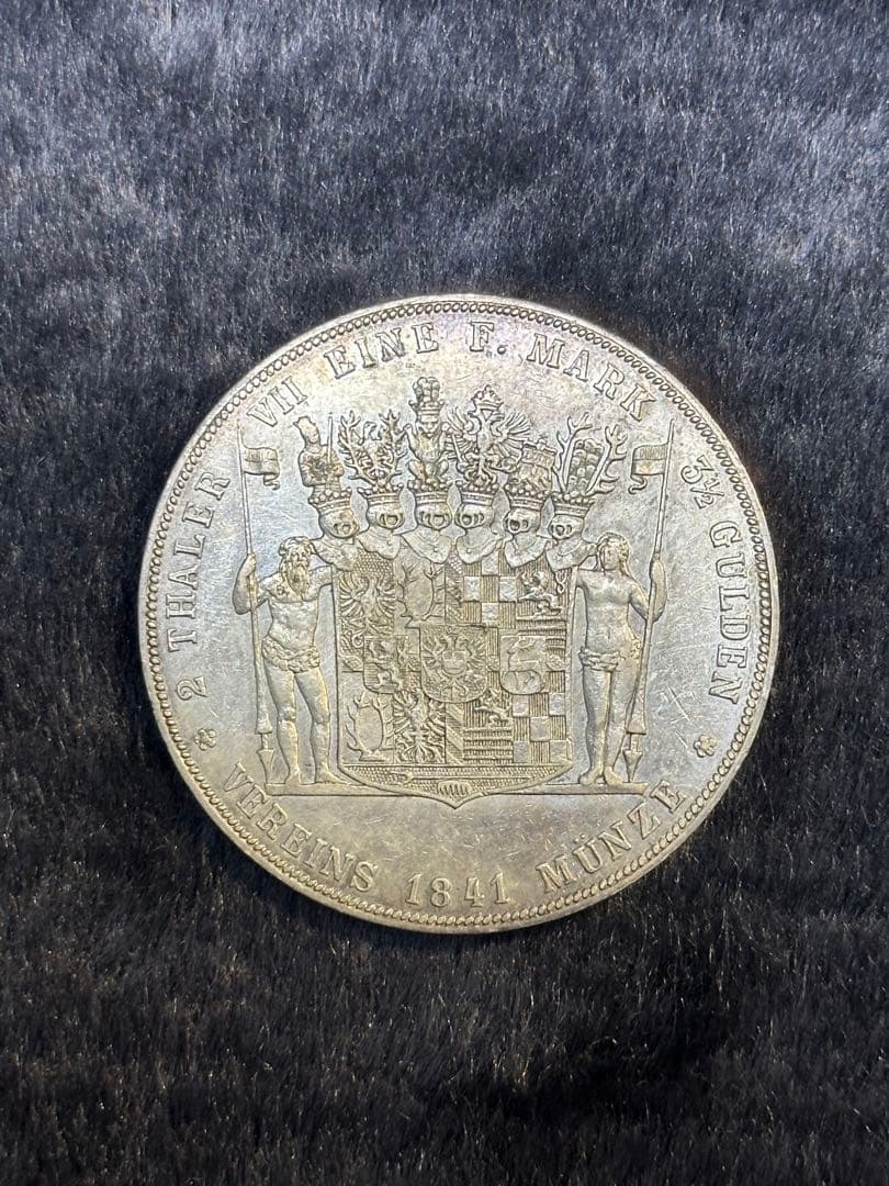 1841年 独 双ターラー銀貨 【発行量 5100】シュヴァルツブルク