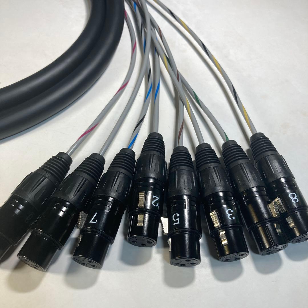 CANARE 8chキャノンスネークケーブル2.5m新品