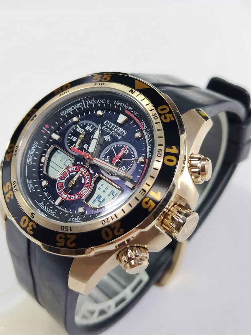 シチズン プロマスター海外モデル　20気圧防水　エコドライブ　レースタイマー