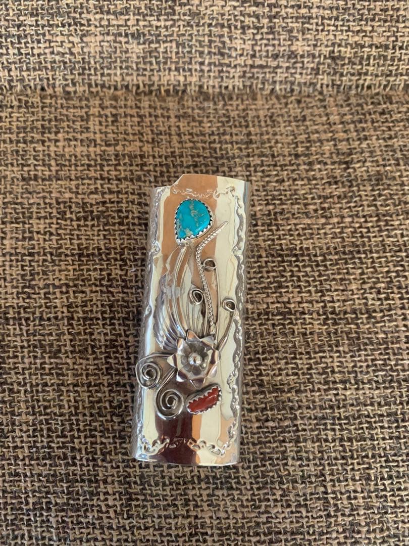 ナバホ族 Navajo ライターケース インディアンジュエリー シルバー