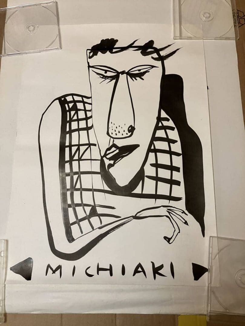 値下★大竹伸朗サイン、ドローイング入ポスター/84-87 / MICHIAKI画