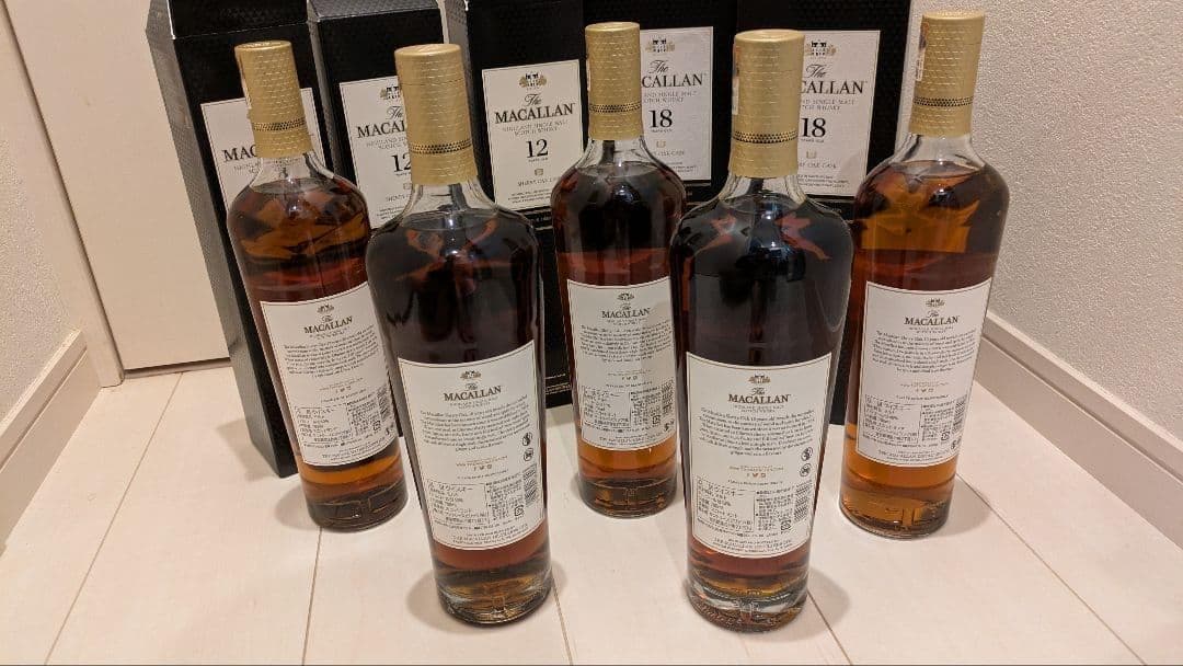 マッカラン 全部 シェリー 12年 3本、18年 2本のセット