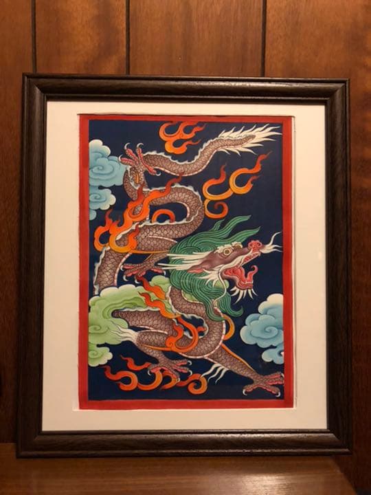 チベットタンカ　龍