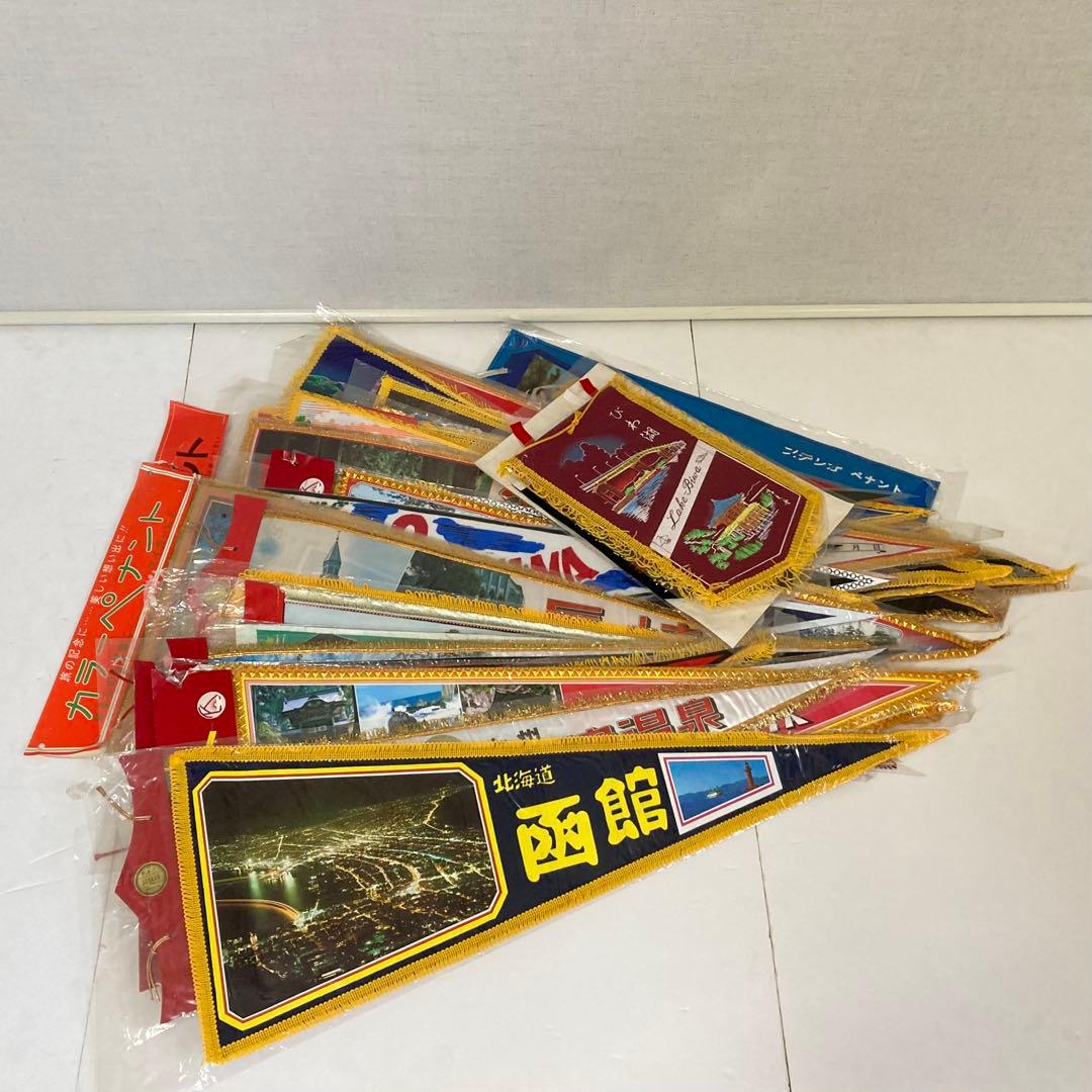 ペナント 壁掛け 旅行 観光地 名所 記念 日本 まとめ売り 60枚 レトロ