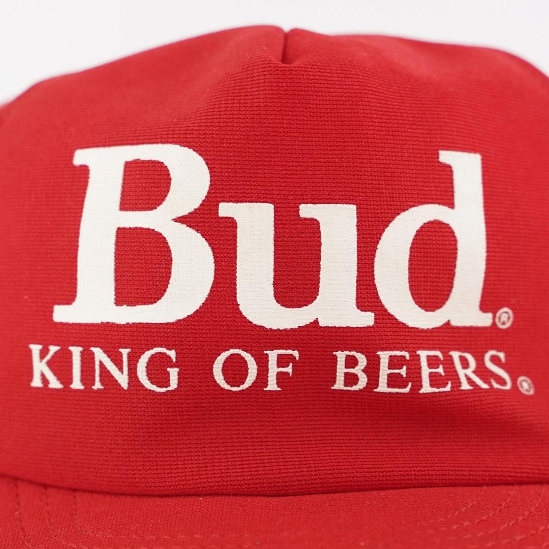 バドワイザー 帽子 キャップ メッシュ 90s USA製 企業 赤 18406