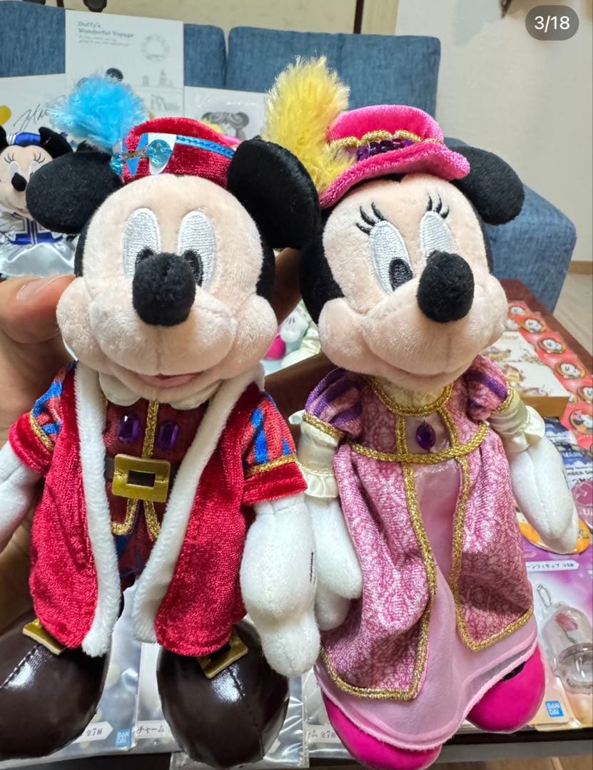 宿泊者限定 10点 東京ディズニーシー　ホテルまとめ　ミッキー&ミニーぬいぐるみ