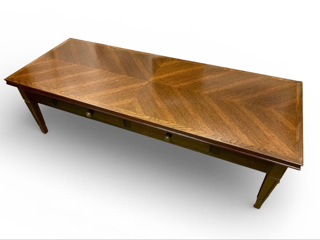 【最高級ライン】コスガ家具 New England 矢羽根貼り センターテーブル