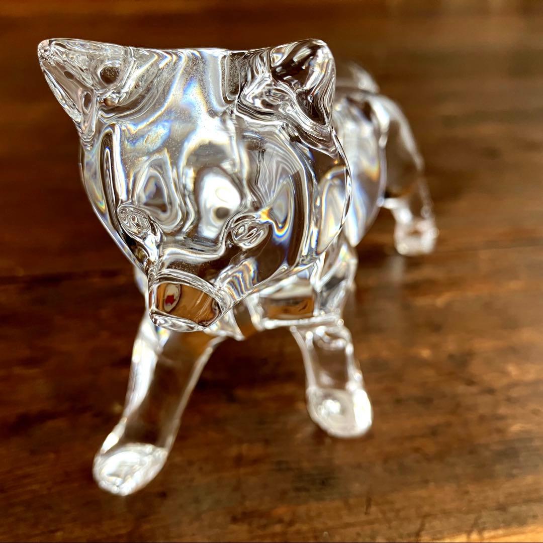 バカラ 柴犬 イヌ 戌 置物 クリスタル オブジェ オーナメント Dog