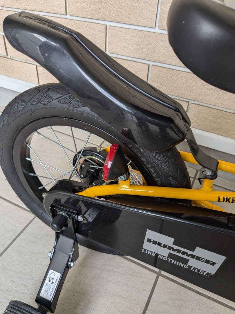 【美品!!】HUMMER 子供用自転車 補助輪付　14インチ　イエロー