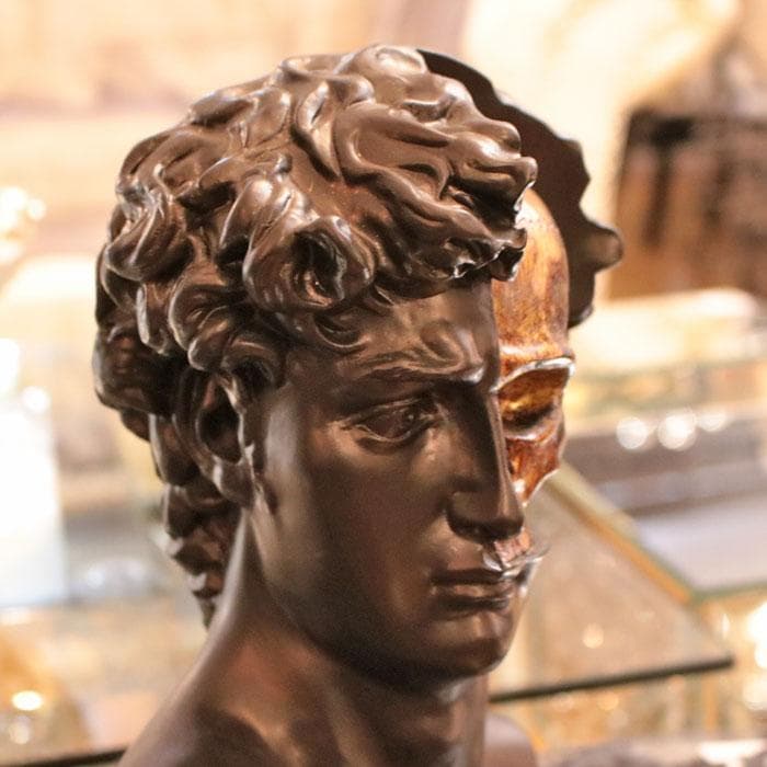 ダビデ×スカル アートオブジェ ダビデ像 胸像 インテリア 128-123