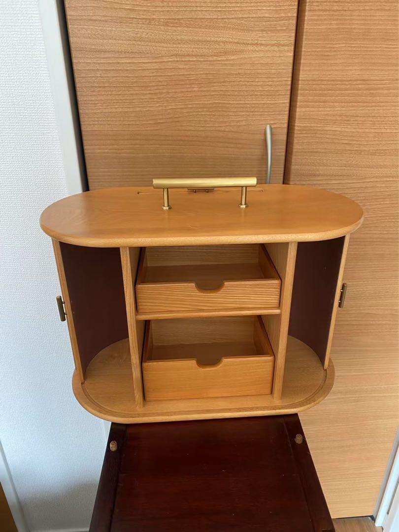 木製化妝箱 個人用 一面鏡