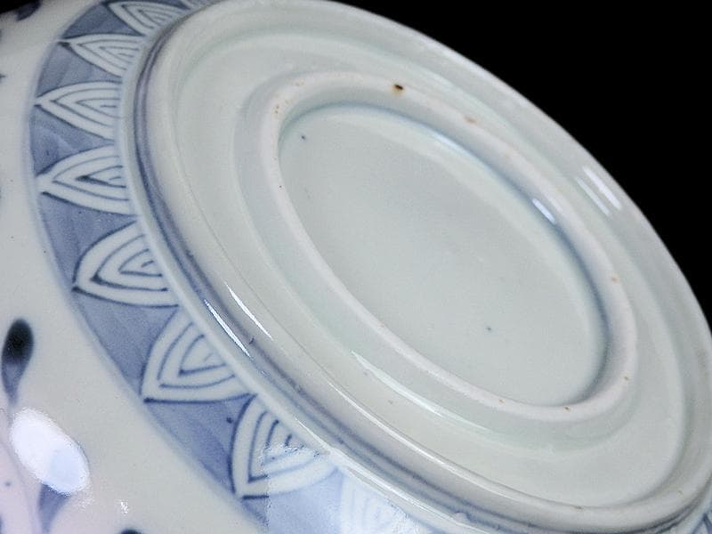 古伊万里　色絵　花鳥紋に獅子の図　深鉢　D285AS-CQm