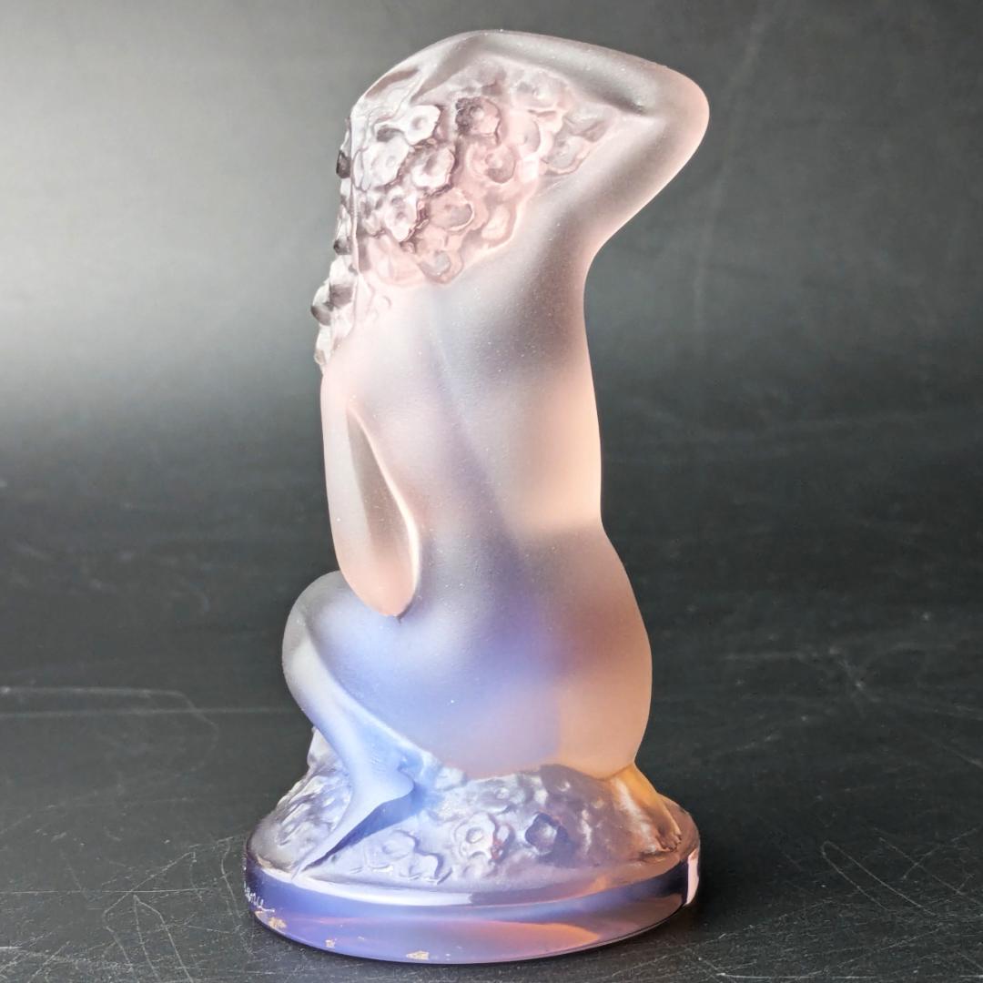 ラリック フロレアル オパルセント ラベンダーフロスト裸婦像ヴィンテージ仏製美品