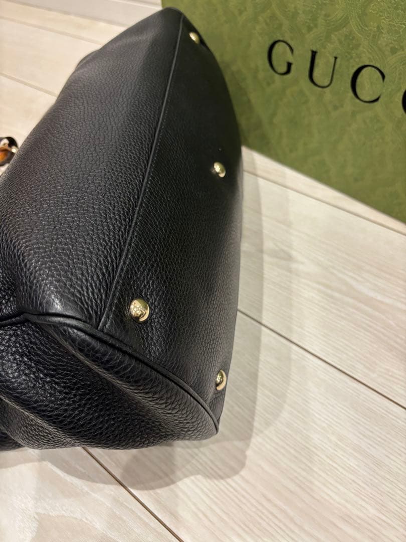 GUCCI グッチ 超美品 バンブー ショッパー 2WAY ハンドバッグ