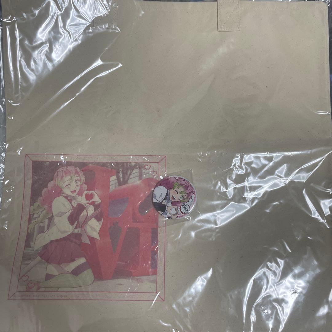 新品 鬼滅の刃 蜜璃 ufotable ヒロマ 開店記念 缶バッジ付きトート