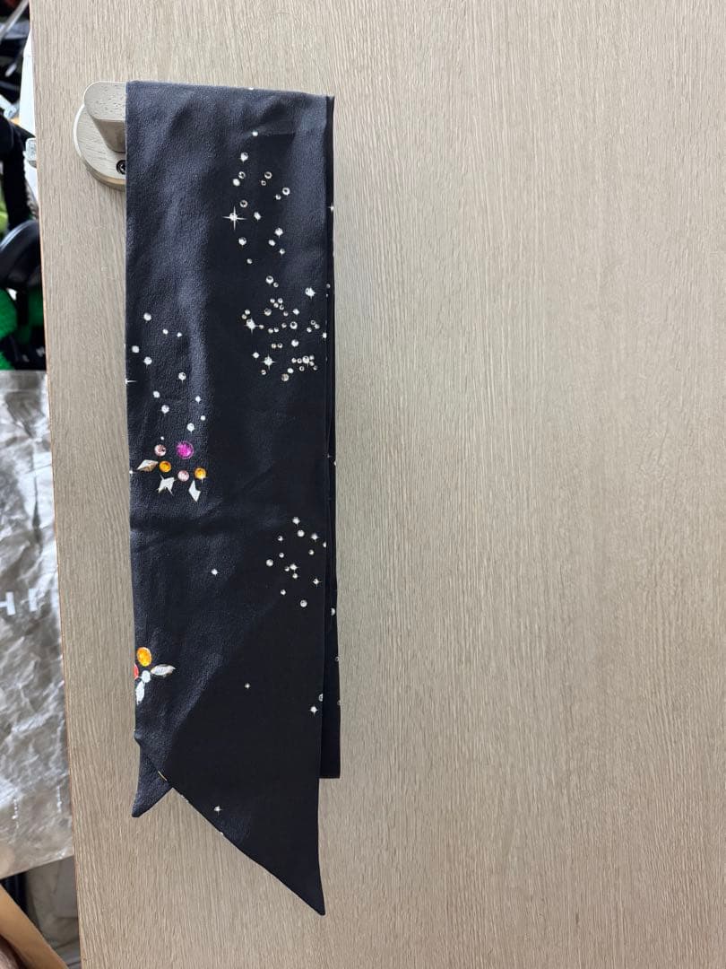 小物 MASU GALAXY SILK SCARF(BLACK)